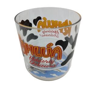 Vintage Howw Kahlua Cow Chiller Glass 2 Bottles Encapsulated on Bottom